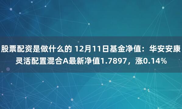 股票配资是做什么的 12月11日基金净值：华安安康灵活配置混合A最新净值1.7897，涨0.14%